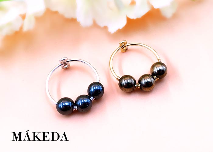 Makeda joyeria, Anillo Ajustable Chapa de Oro o Plata y Acerina