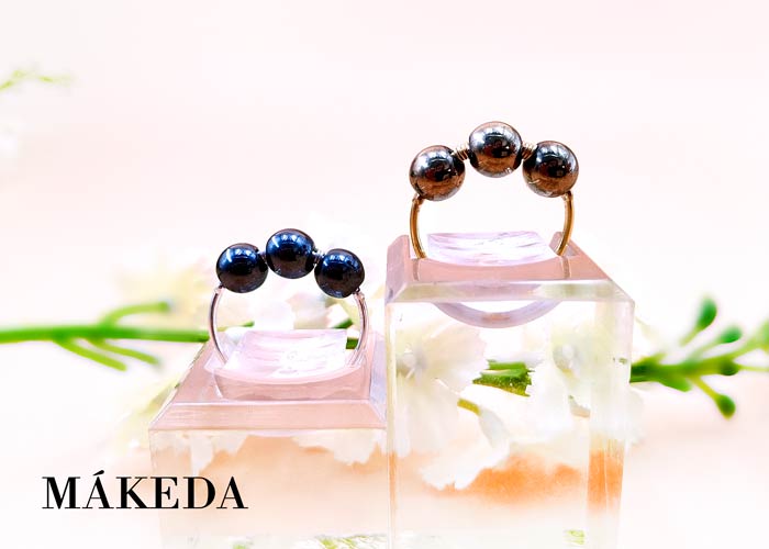 Makeda joyeria, Anillo Ajustable Chapa de Oro o Plata y Acerina