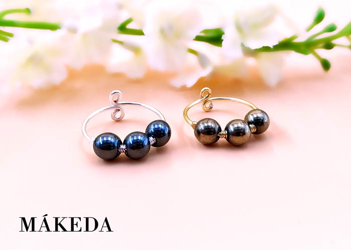 Makeda joyeria, Anillo Ajustable Chapa de Oro o Plata y Acerina