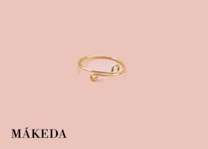 Makeda joyeria, Anillo Ajustable Chapa de Oro