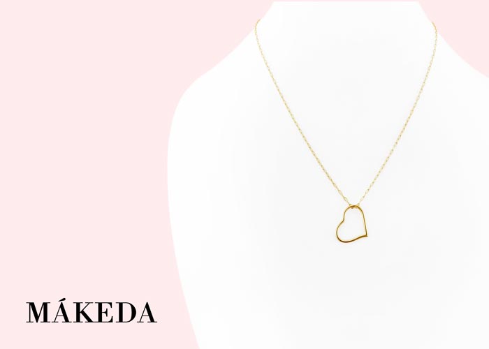 Makeda joyeria, Dije Corazón Chapa de Oro
