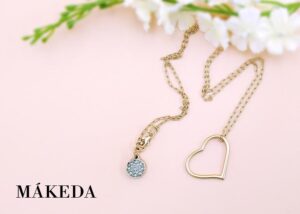 Makeda joyeria, Dije Corazón Chapa de Oro