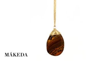 Makeda joyeria, Dije Ojo de Tigre y Chapa de Oro