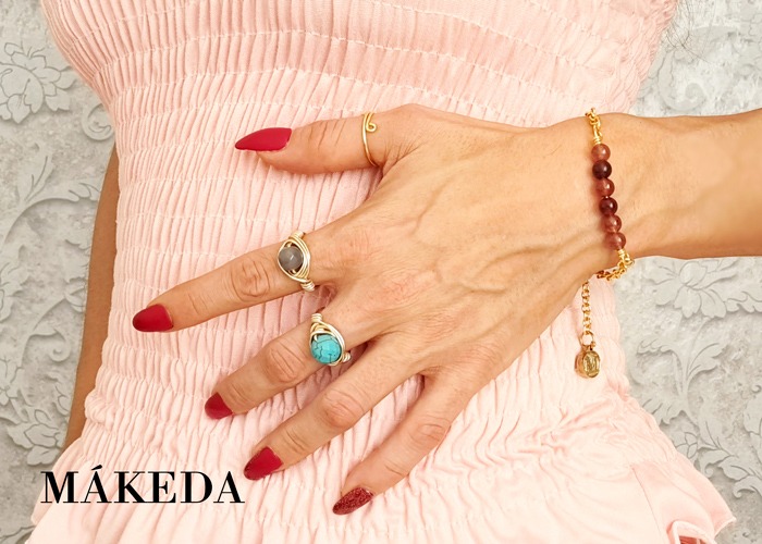 Makeda joyeria, Pulsera Amatista & Anillos