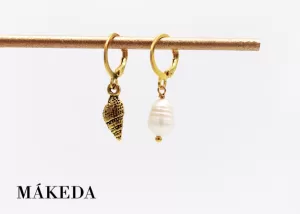 Aretes Perla y Caracol