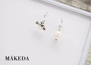 Aretes Perla y Corazón