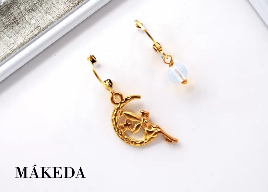 Aretes Piedra Luna y Hada