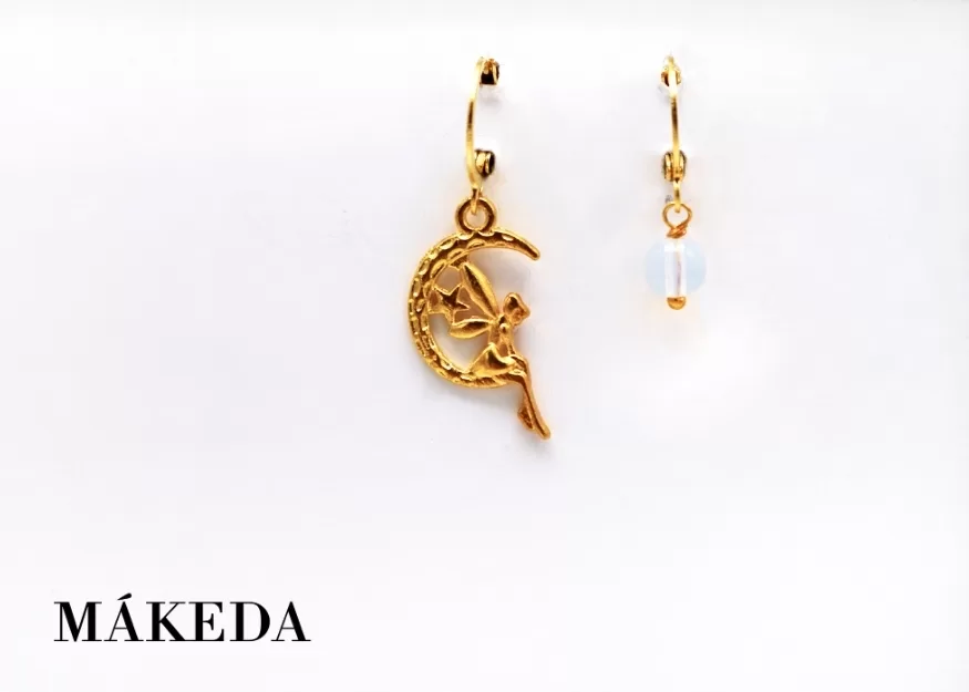 Aretes Piedra Luna y Hada