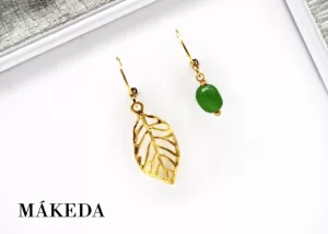 Aretes Hoja y Aventurina