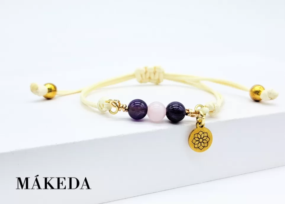 Pulsera Amatista & Cuarzo Rosa | Liberación del Pasado