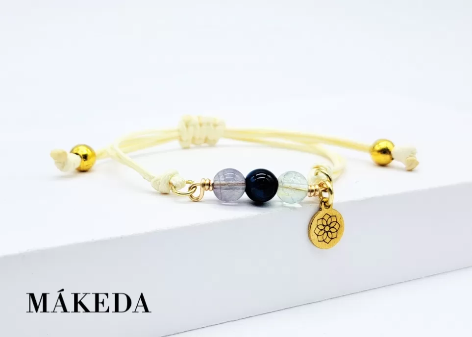 Pulsera Fluorita & Ojo de Tigre Azul | Equilibrio y Organización