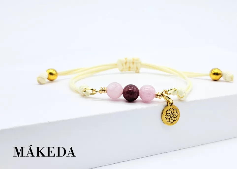 Pulsera Kunzita Violeta & Ágata Morada | Sanación y Protección