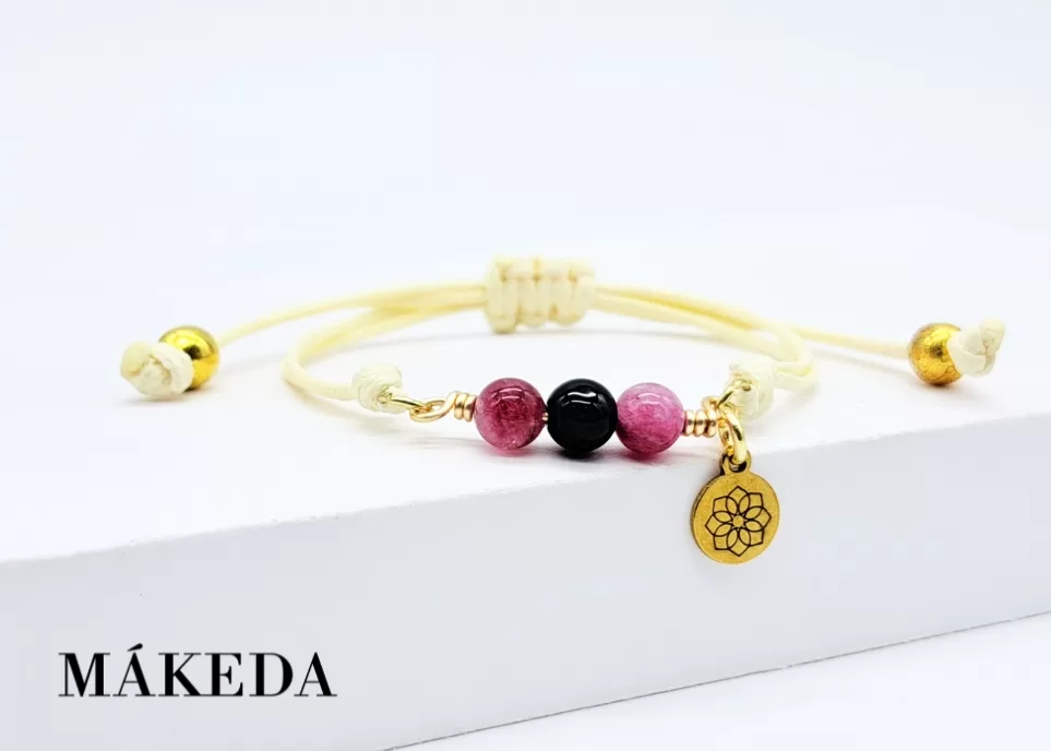 Pulsera Rubelita & Obsidiana Dorada | Transformación Interior