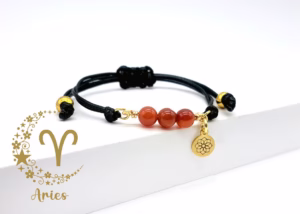 Pulsera Aries con Ágata Roja