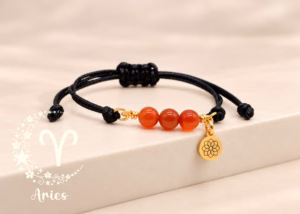 Pulsera Aries con Ágata Roja
