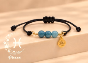 Pulsera Piscis con Aguamarina